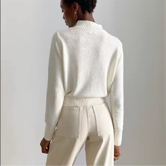 Wilfred Cream Chenille Turtleneck Sweater Size S - Picture 2 of 7